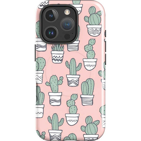 Pink Cactus iPhone 16 Pro Magsafe Impact Case